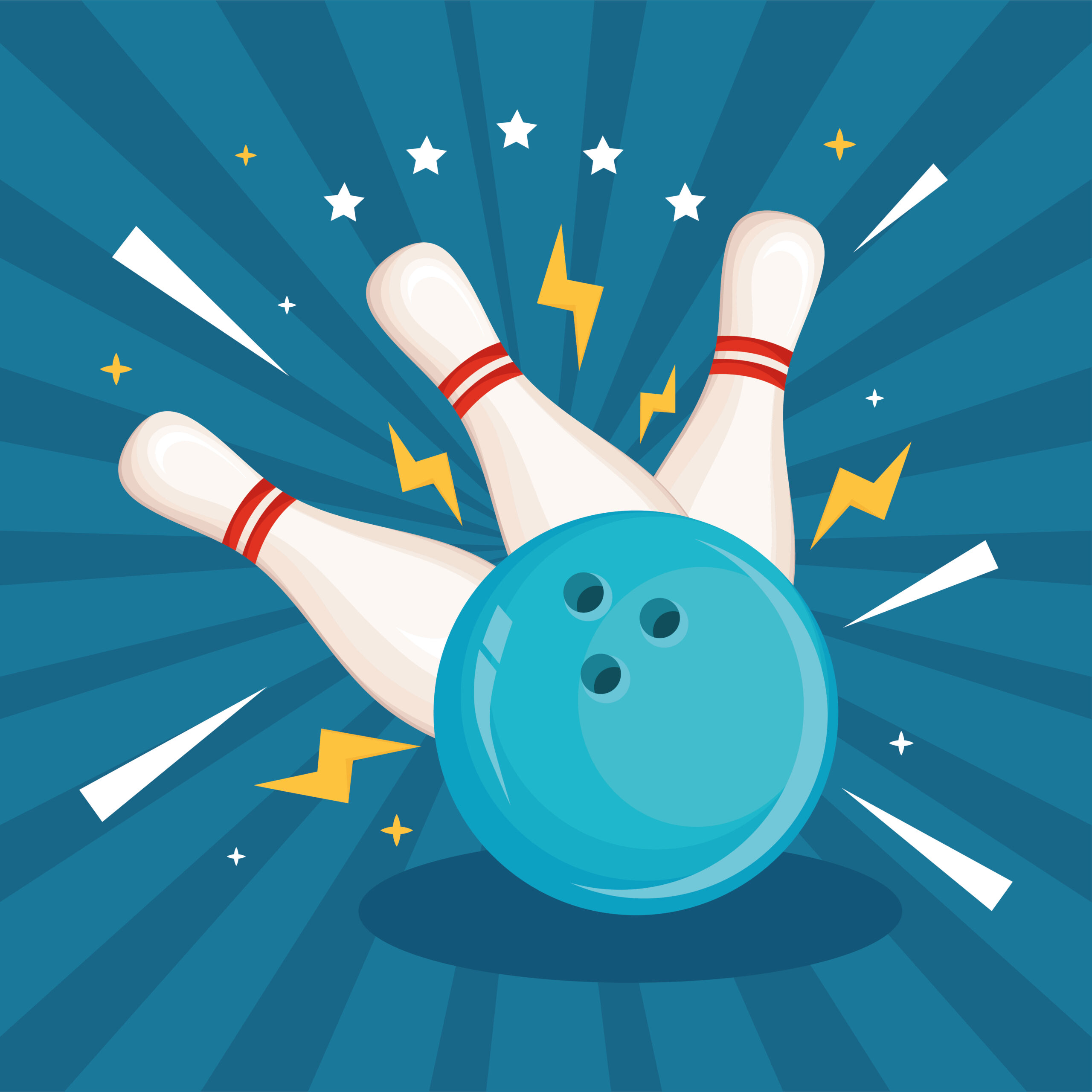 ilustración de boliche donde un strike muestra cómo con estos consejos te dan un mejor juego