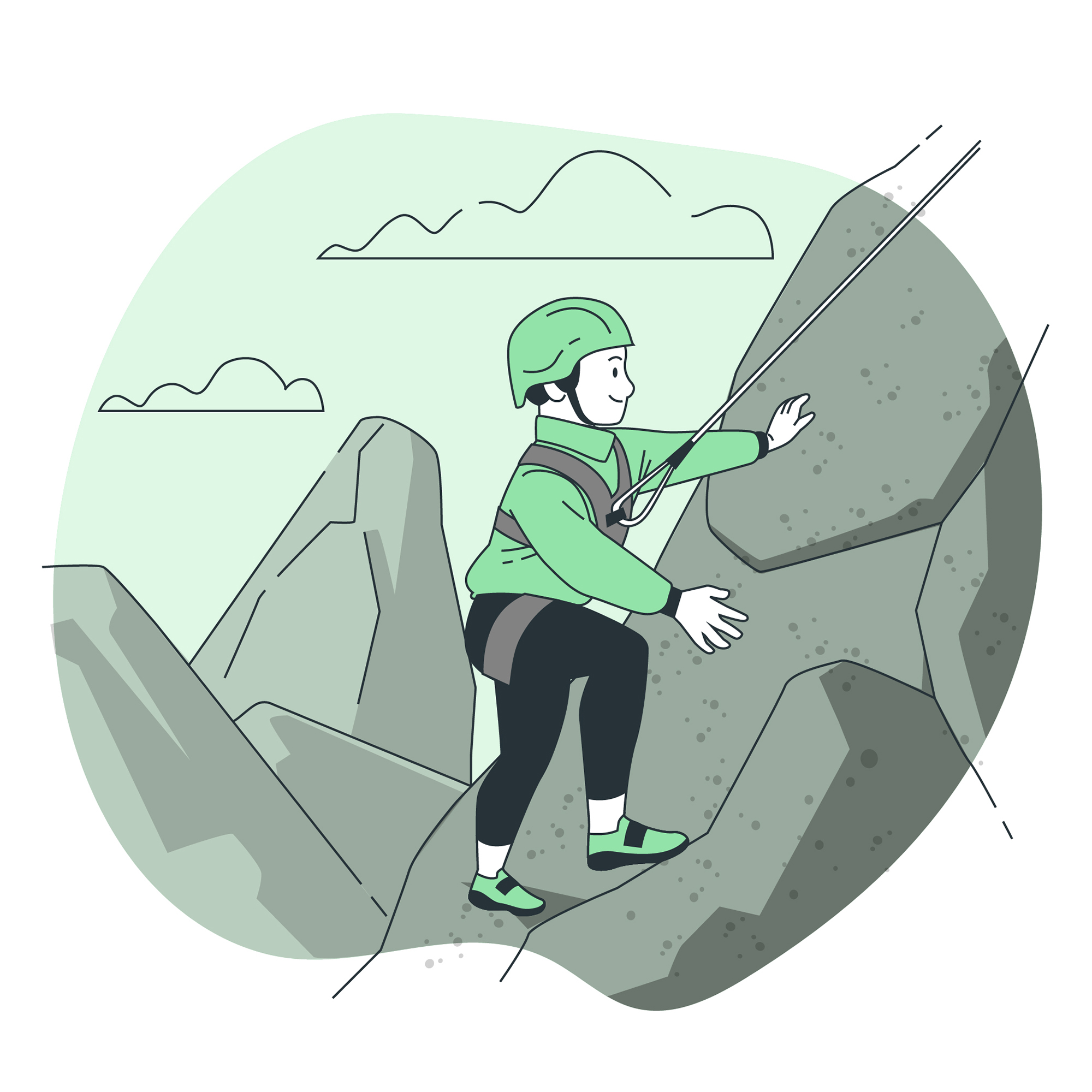 Ilustración del concepto de 10 ejercicios para mejorar tu agarre en escalada