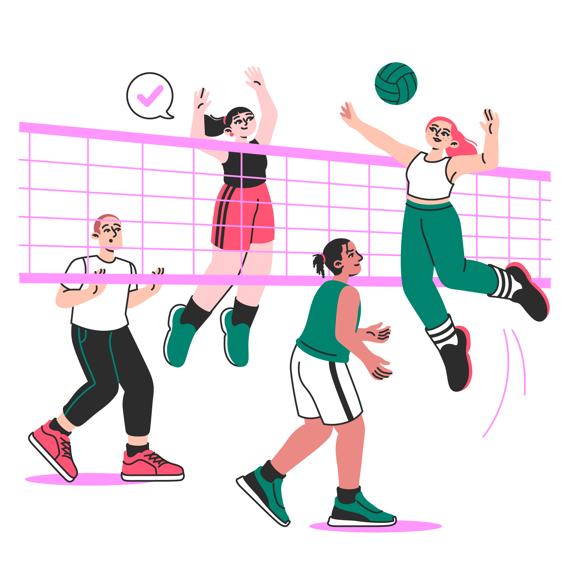 Ilustración del concepto 10 datos interesantes que tal vez no sabías del voleibol
