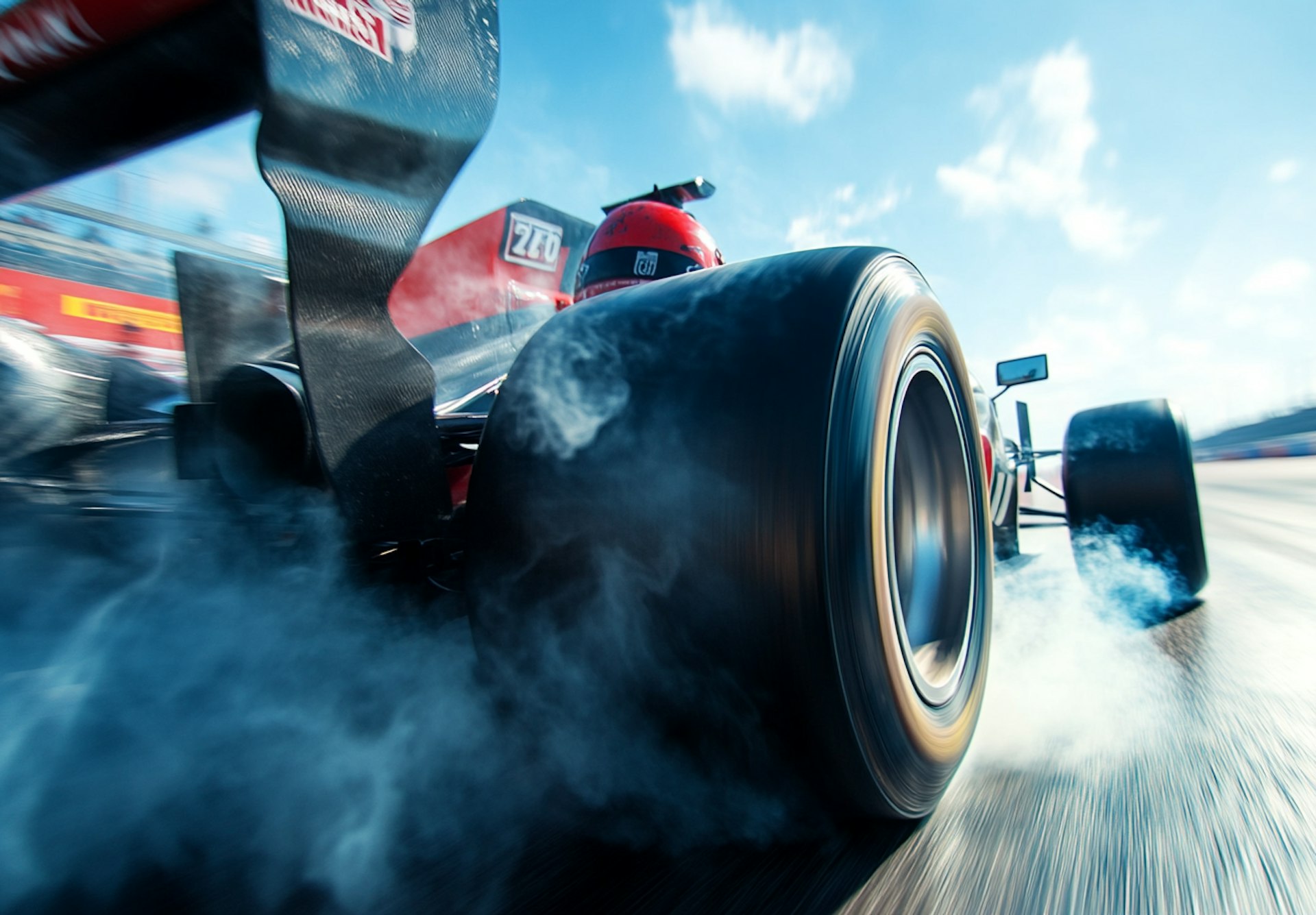 Un auto de la F1 representando hasta donde han llegado los inicios del automovilismo