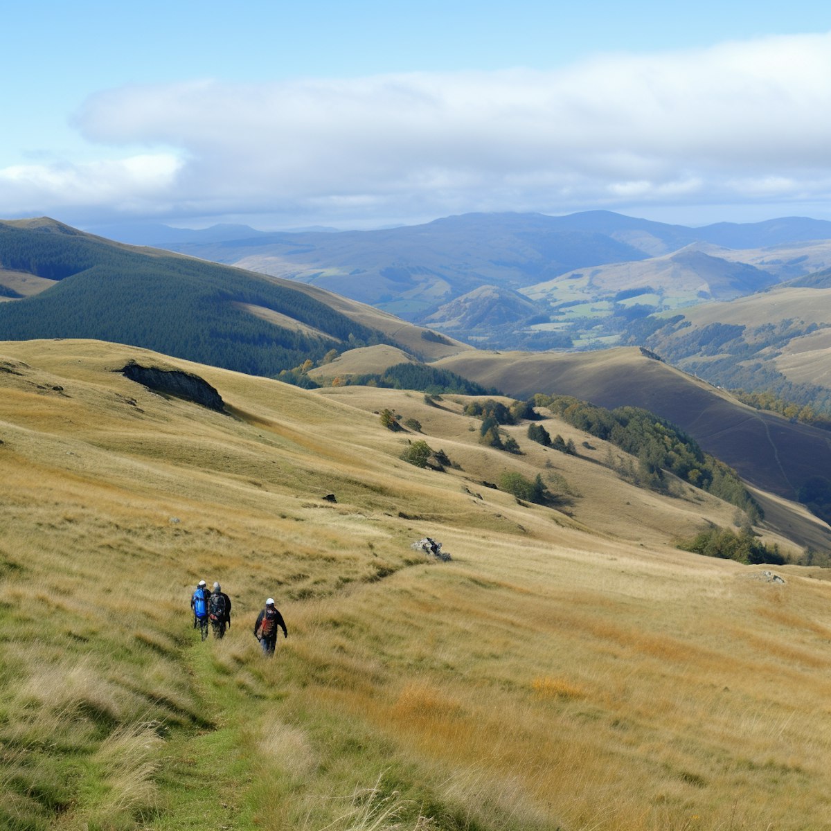 Una imagen de unas personas haciendo trail que representan los 10 mejores paisajes de México para senderismo